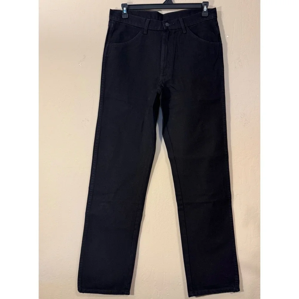 Rustler Wrangler Jeans‎ Men 34x34 Black Regular Straight Cotton Denim NEW